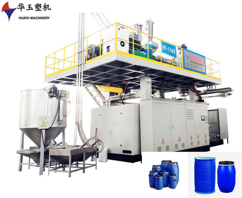 Tiga Lapisan Double Ring Drum Blow Molding Machine Untuk Produksi Berskala Besar