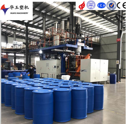 Huayu 220L 1Lapisan Drum Cincin L Ganda Mesin Cetak Plastik Otomatis Penuh Baru untuk Manufaktur HDPE